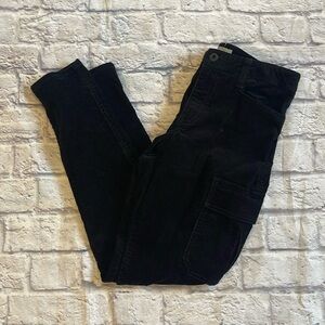 Vince Size 4 Black Skinny Corduroy Pants